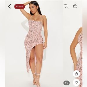 Light pink sequin gown